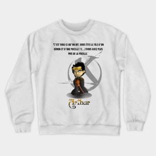 Is it true what they say, are you the son of a demon and a virgin? […] You haven't taken the virgin anymore. Crewneck Sweatshirt